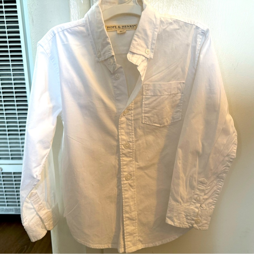 Hope and Henry button shirt white Classy Boys